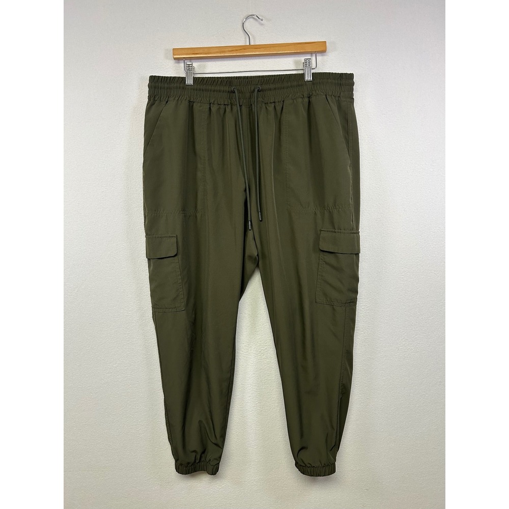 Gorpcore Utility Old Navy Men XL Olive Green StretchTech Dry Quick Cargo Joggers